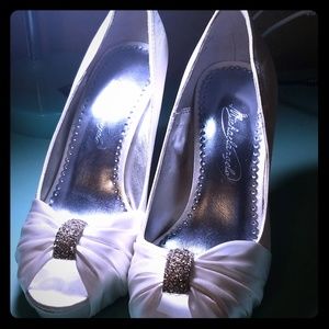 White wedding shoes